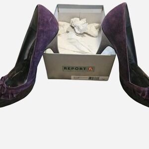 vintage report suede heels, size 10